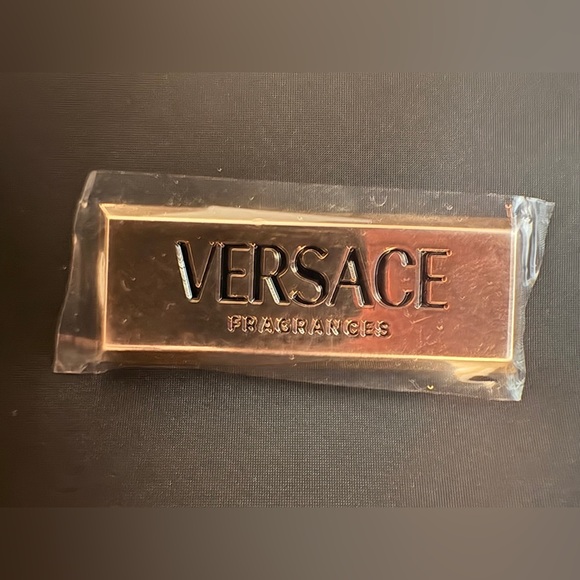 VERSACE Fragrances Tote VIP Boutique Piece Black Structured/Turquoise Interior - Picture 3 of 14